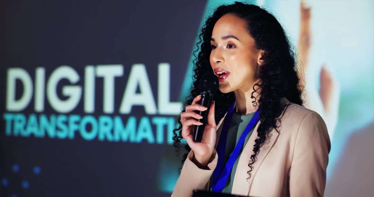Marketing strategist presenting